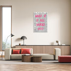 Liyark Retro Trendy Newspaper Canvas Wall Art What If All Works Out Poster Black And White Positive Affirmation Quote Wall Art Pink Font Wall Decor Minimalist Home Decor 24x36in Framed
