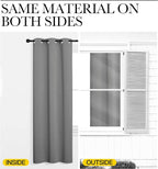 NICETOWN Silver Grey Room Darkening Curtain Panels 120" Long - Image 6