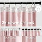 MIULEE Light Pink Back Tab Blackout Curtains 52x84 Inch Length 2 Panels Set | - Image 3