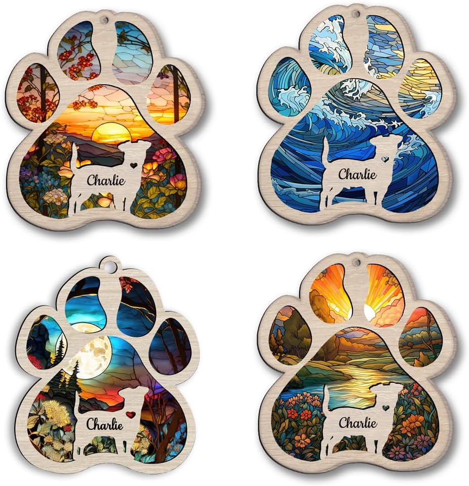 Personalized Irish Setter Suncatcher Dog Memorial Gifts, Custom Irish Setter Ornament Christmas Tree, Pet Remembrance Gift, Loss of Dog Sympathy Gift, Pets Memorial Ornament, Pet Loss Suncatcher