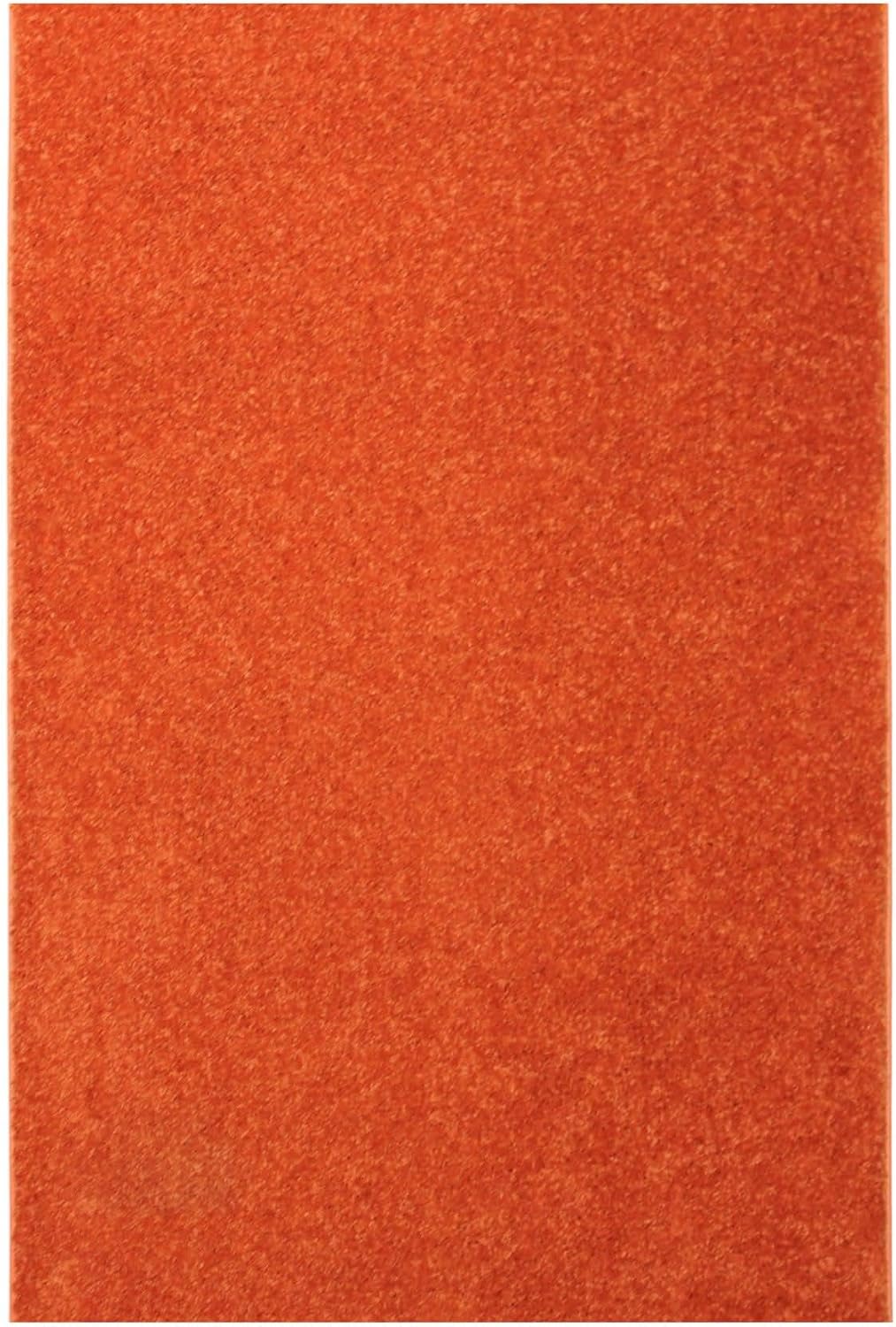 KOECKRITZ Soft and Colorful Kids Classroom Area Rugs (Passes Flammability Pill Test) Many Sizes and Bright Colors to Select from (8' x 10', Tangerine)