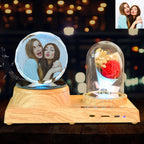 Round Personalize Your Photo LED 3D Night Light Mother Gifts for Christmas Kids Boys & Girls Women Birthday Gifts with Led Colourful Light Base