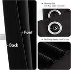MIULEE Blackout Curtains for Bedroom 2 Panels 50 x 63 Inch Long Black | Thermal - Image 4