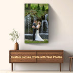 xzartdiy Custom Canvas Prints with Your Photos - Personalized Picture Print Customized Gifts for Family Home Office Wall Art Decor, Wrapped Canvas 24x40inch