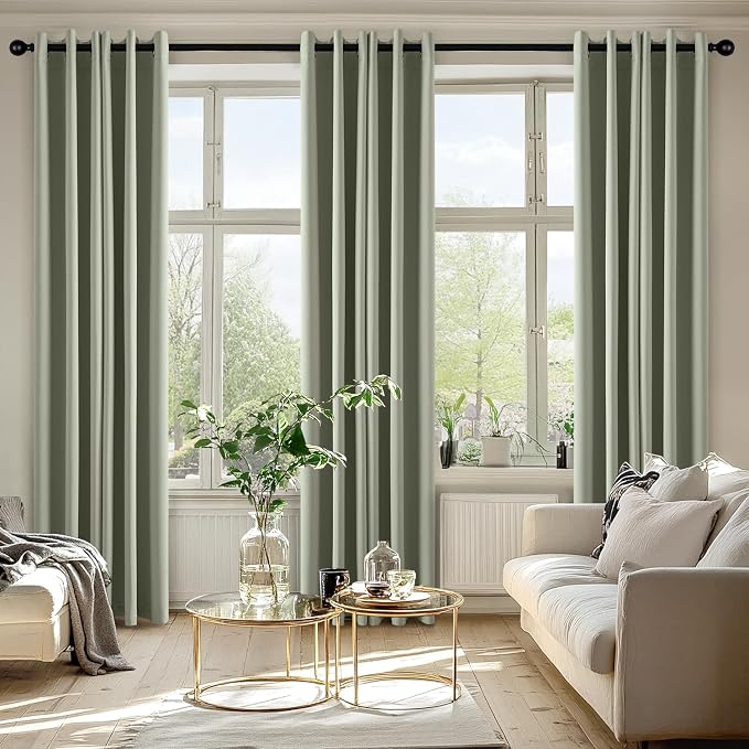MIULEE Blackout Curtains for Bedroom 2 Panels 40 x 80 Inch Long Sage Green | - Image 6