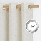 NICETOWN Textured Linen Sheer 108 inch Curtains, Grommet Privacy Translucent - Image 2