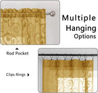 Furman Gold Sheer Curtains 96 inches Extra Long - Image 4