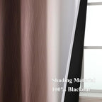 Brown and Greyish White Blackout Curtains 42Wx54L 2 Panels | Ombre Curtains - Image 5