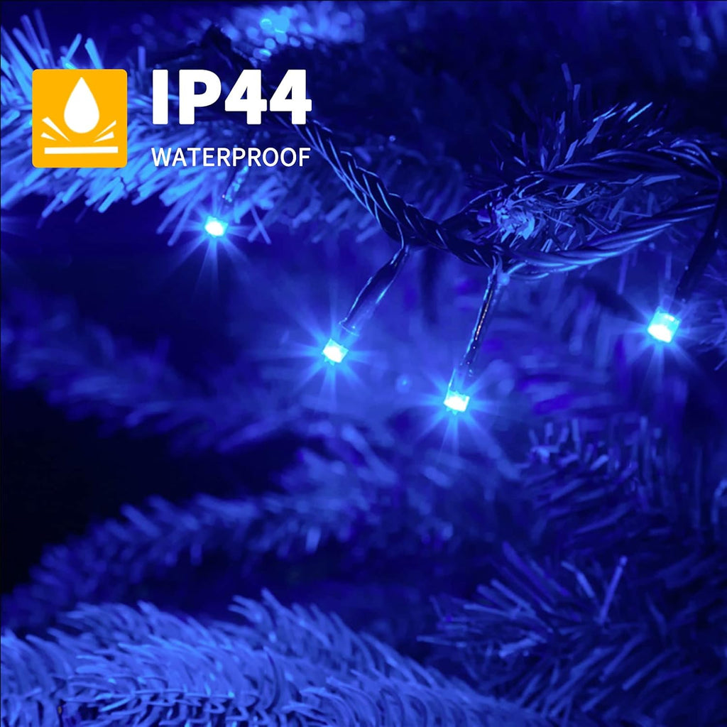 XTF2015 105ft 300 LED Christmas String Lights, End to End Plug 8 Modes Christmas Lights UL Certified Outdoor Indoor Fairy Light Christmas Tree, Patio, Garden, Party, Wedding, Holiday (Blue)