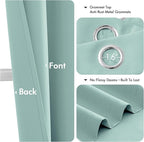 MIULEE Blackout Curtains for Bedroom 2 Panels 40 x 72 Inch Long Aqua | Thermal - Image 4
