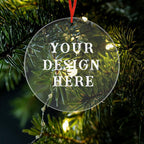 Personalized Christmas Ornaments - Custom Picture & Text Ornaments for Christmas 2024, Baby's 1st Christmas Ornament with Picture for Xmas Tree Custom Gifts for Family, Mom, Dad, Friend (Acrylic)