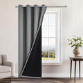 Yakamok Grey Blackout Curtains 96 Inches Long by Yakamok