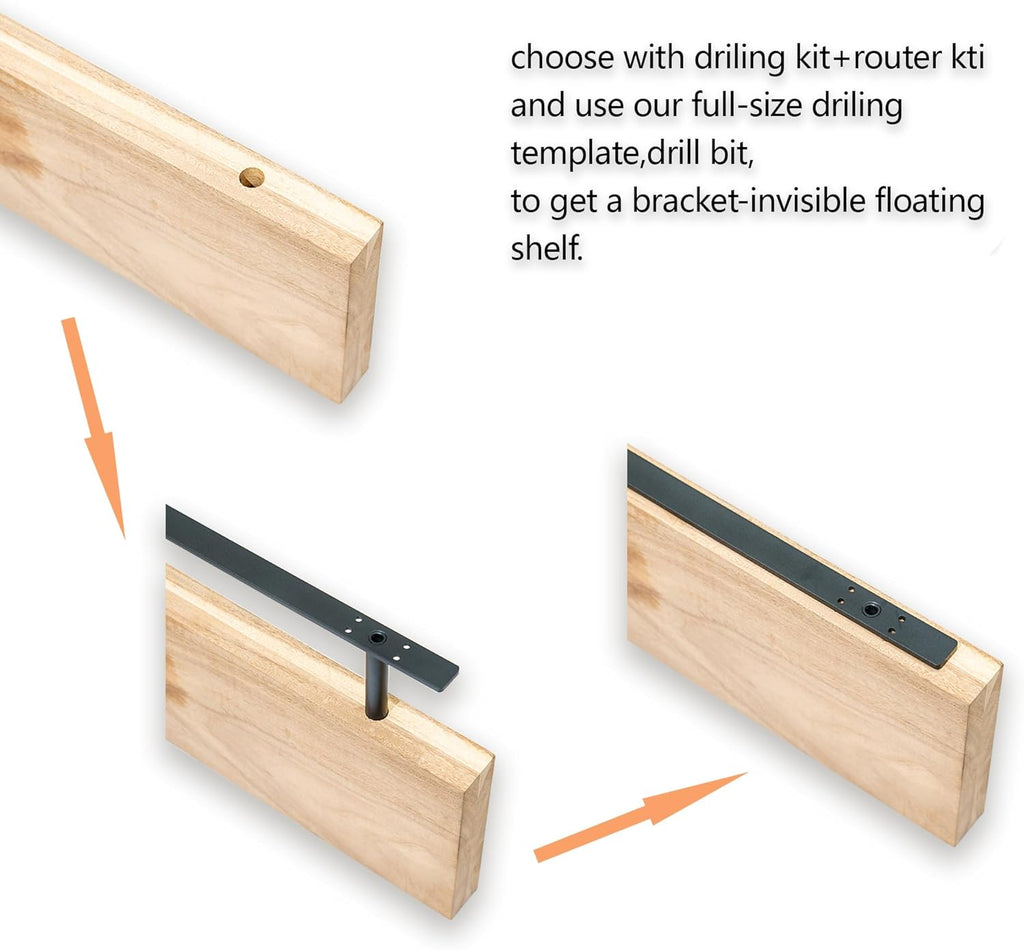 69 inches, Heavy-Duty Floating Shelf Bracket, Hidden Shelf Bracket for Fireplace Shelves, Installed on Studs, max Load of 210 pounds, Hidden Bracket for Shelves， 69 inches, (with Ease kit)