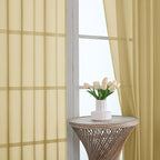 Extra Long Gold Sheer Curtains 96 Inches Long 2 Panels Set, Soft Lightweight - Image 7