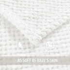 Exclusivo Mezcla Soft Waffle Fleece Bed Blanket Twin XL Size, Cozy Fluffy Design - Image 9