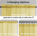 Chyhomenyc Mustard Yellow Short Sheer Curtains 36 inch Length, Light Filtering - Image 3
