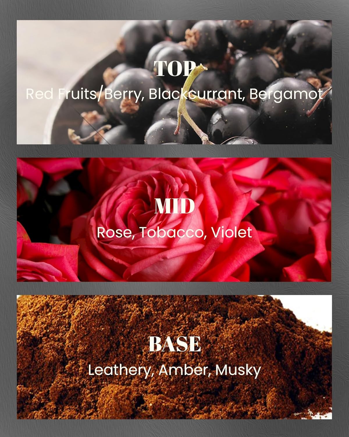 M&SENSE Tobacco Leather Berries Scented Candles, Heavy Scented Candles,Vegan Soy Wax,10oz 42-Hour Long Burning Time,Relax Home Fragrance, Cozy Romance Fancy Gifts for Man Dad in Living Rooms Bedroom