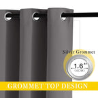 NICETOWN Sliding Glass Door Curtain Drape, Grommet Thermal Insulated Blackout - Image 2
