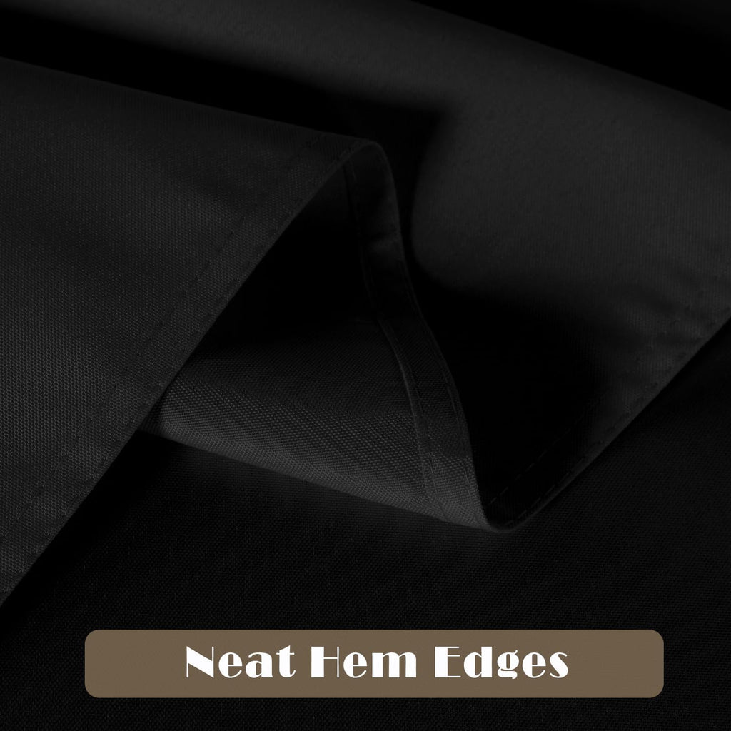 sancua 8 Pack Black Tablecloth 60 x 84 Inch, Rectangle Table Cloth for 4ft Tables - Stain and Wrinkle Resistant Washable Polyester Table Cover for Dining Wedding Banquet Party Buffet Restaurant