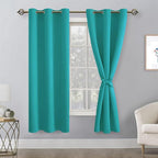 Blackout Curtains for Bedroom, Peacock Teal, 42 x 63 Inch, 2 Panels | Thermal - Image 8