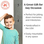 Wooden Growth Chart – Kids Height Chart, Wall Measurement for Kids, Height Chart for Wall, Growth Ruler for Children – Our Growing Grandkids, Gray (63"x6.7")