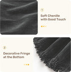 2 Pieces Sectional Couch Covers L Shaped Cover XXL Charcoal Gray | Thick - Image 7