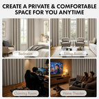 MIULEE Cobblestone Blackout Curtains 4 Panels Set 72 Inch Length Bedroom | - Image 5