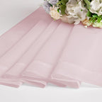 Extra Long Sheer Curtains 96 Inches Long, Rod Pocket Airy Solid Blush Sheer - Image 6