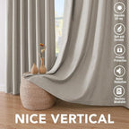 Primitive Linen Curtains 100% Blackout Curtain 63 Inches Long Burlap Fabric - Image 7