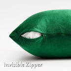 GIGIZAZA Green Velvet Pillow Covers 22x22 Decorative Pillows Pack of 2 | Throw - Image 4