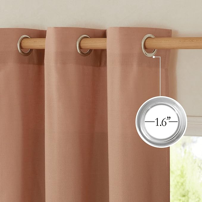 NICETOWN Rustic Linen 102 inch Long Curtains - Image 4