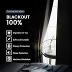 SimpleHome Black 100% Blackout Curtains Room Darkening Living Room 63 Inch | - Image 3