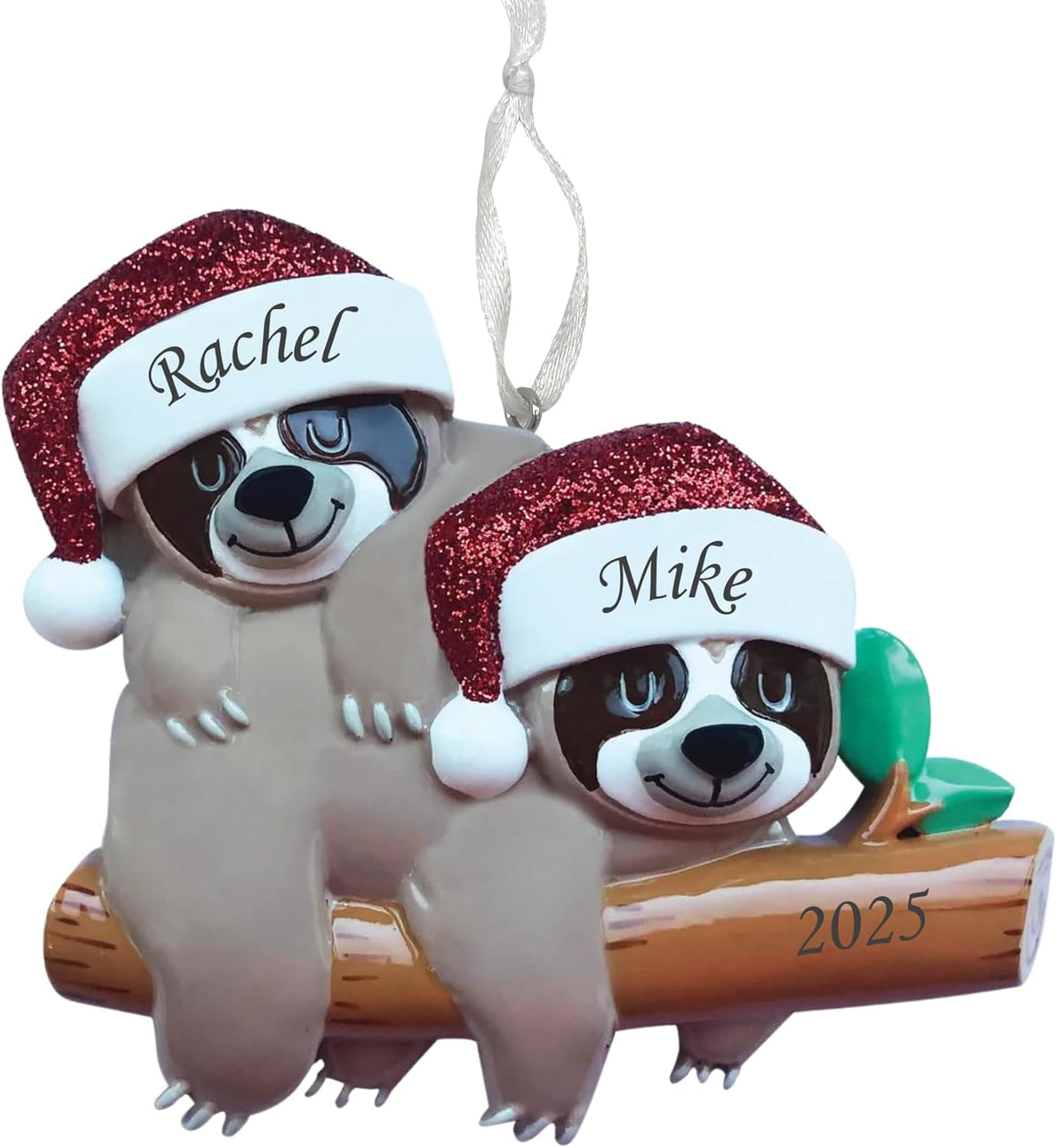 2025 Family Christmas Ornament – Personalized Ornament for Families – Custom Sloth Family Ornament – Holiday Tree Decoration Keepsake Gift (Family of 2)