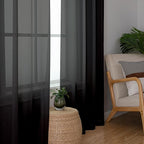 Simplebrand Black Sheer Curtains 72 Inches Long 2 Panels - Image 4