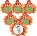Remerry 6 Pcs Thanksgiving Leather Table Placemats Washable Turkey Table Mats Turkey Gobble Placemats Easy to Clean Thanksgiving Day Leather Place Mats for Fall Harvest Party Kitchen Dining Decoration