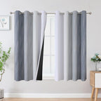Grey and Greyish White Ombre Blackout Curtains by ESTELARTEXTILER