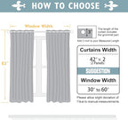 ChrisDowa Blackout Curtains for Bedroom and Living Room 63 Inches Long | 2 - Image 5