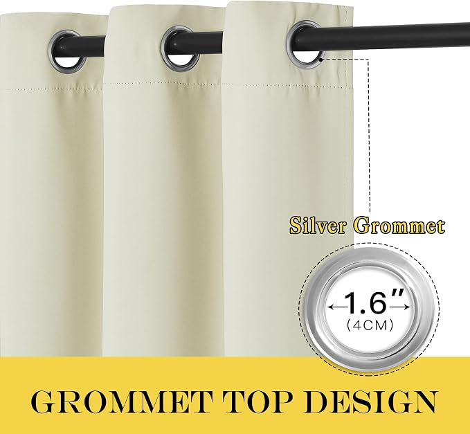 NICETOWN Sliding Door Window Treatment Blackout Patio Door Curtain Panels - Image 6
