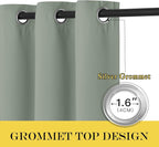 NICETOWN Blackout Sage Green Curtain - Image 3