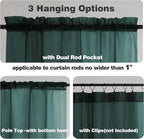 Chyhomenyc Christmas Sheer Curtains 84 Inches Long, 2 Panels, Hunter Green | - Image 5