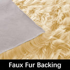 Latepis Yellow Fur Rugs Small 2x3 Area Faux Sheepskin Rug Throw - Image 3