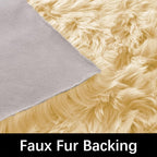 Latepis Yellow Rug for Bedroom 3x5 Area Bedside Rug Faux Sheepskin Fur Rugs for - Image 3