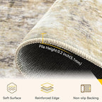 RELEANY Washable 10'x14' Abstract Area Rug - Image 4