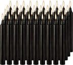 Spell Chime Candles 40 pcs Black Candles, 4" Tall Unscented Mini Taper Candle for Witchcraft, Wiccan Altar, Magic Tools, Rituals, Prayer, Meditation and Party Decoration