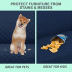 Reversible 45" Small Loveseat Sofa Covers, Friendly Furniture Protector - Image 5