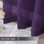 Tollpiz Sheer Curtains Linen Textured Living Room Curtain Sheers Light - Image 4