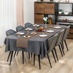 Myir JUN Placemats Dual Sided, Faux Leather Place Mats Set of 8 Indoor Placemat for Dining Table Non-Slip Washable Place Mat Heat Resistant Outdoor Table Mats (Set of 8, Gray Brown)