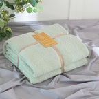 Soft Fuzzy Throw Blanket - Green Cozy Warm Knit Fluffy Plush, Lightweight & Breathable, Throw for Bed, Chair, Sofa, Couch, Outdoor, 60"X80", Oeko-TEX Certified