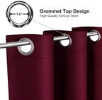ChrisDowa Blackout Curtains for Bedroom and Living Room 70 inches Wide | 2 - Image 2