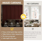 MIULEE Terracotta Blackout Curtains 4 Panels Set 72 Inch Length Bedroom | - Image 8